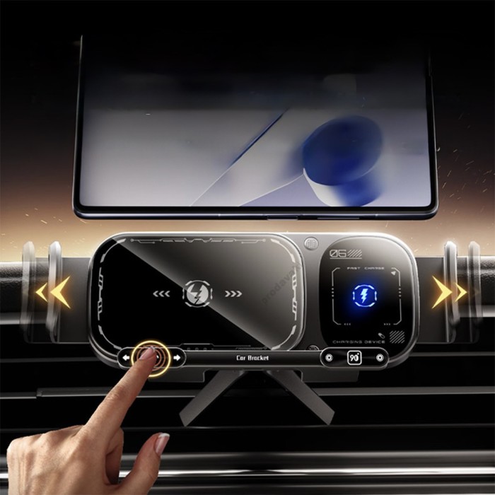 Автомобільний тримач із бездротовою зарядкою XO WX042 Magnetic Car Air Vent Wireless Charger 15W Black